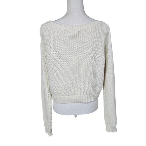 Aeropostale Striped Sweater Size Medium Off White Preppy Y2K Rainbow Casual - Picture 2 of 9